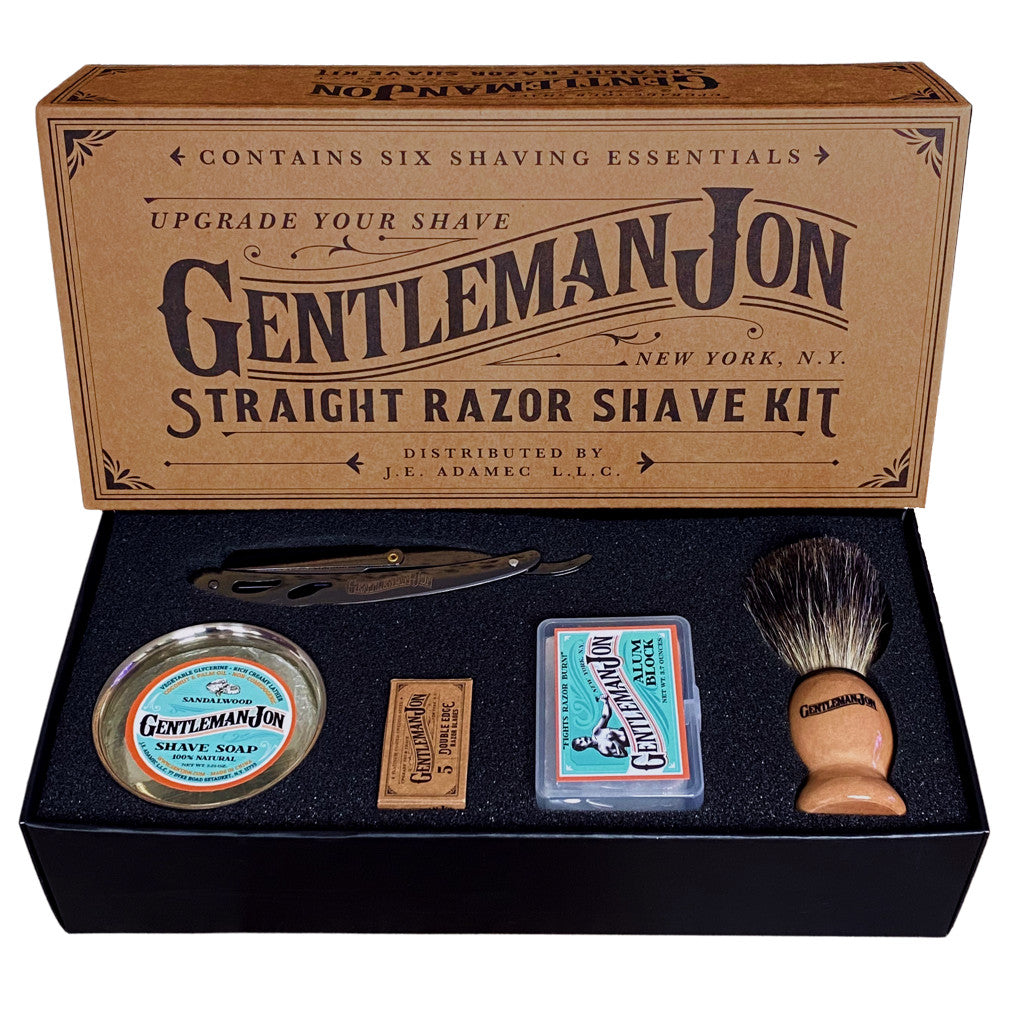 Wet Shave Kit Straight Razor Shave Kit Gentleman Jon