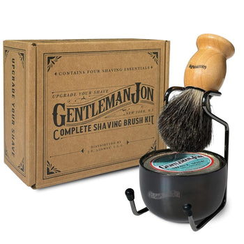 shaving brush kit with soap and stand mens shaving