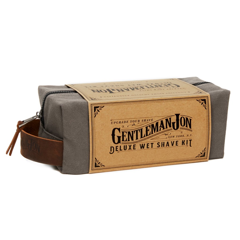 gentleman jon deluxe wet shave kit travel package